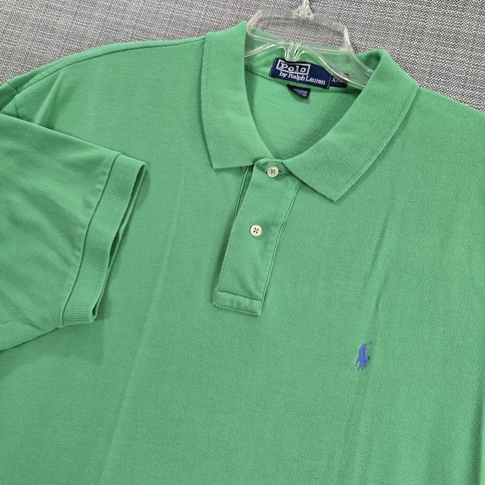 Polo Ralph‎ Lauren Polo Shirt Mens 2XL Green Classic Fit Cotton Golf Casual